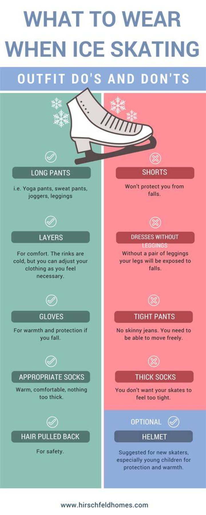 What should you wear to ice skating?