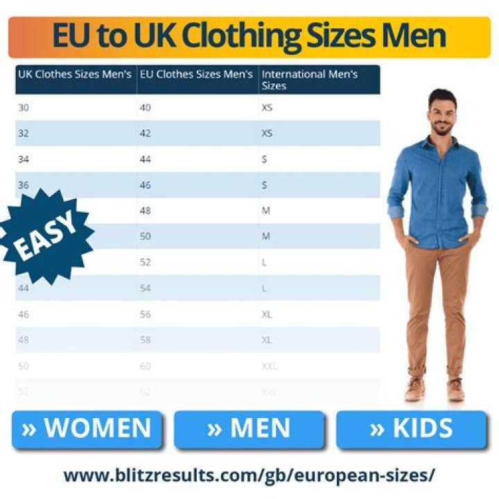 What size is 44 in men's pants?