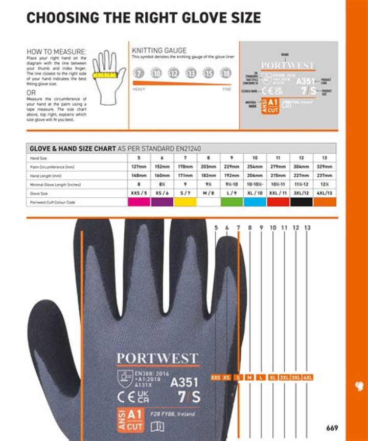 What size is 9 in gloves?