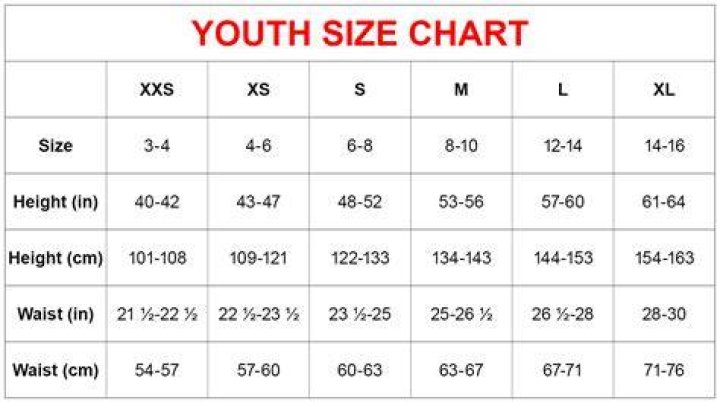 What size is a youth small?