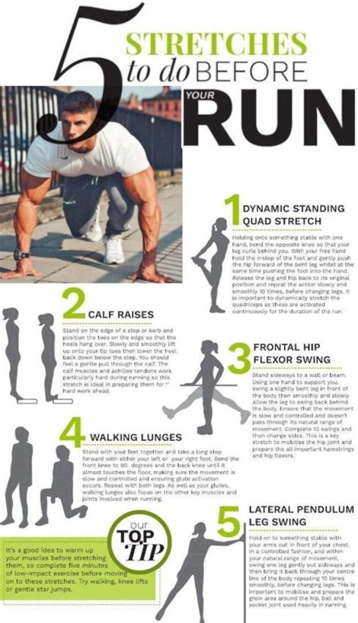 What stretches to do before a run?