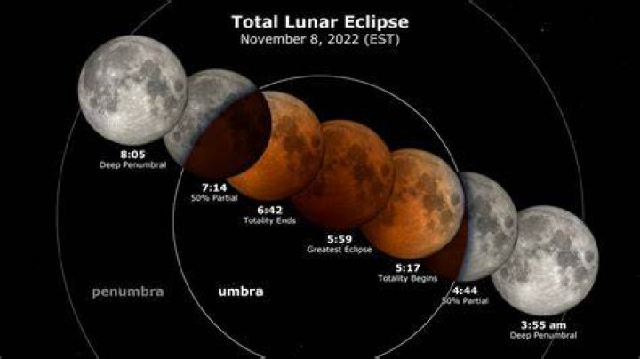 What time is the lunar eclipse in Gainesville FL?