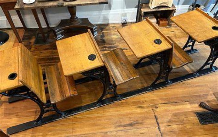 What type of wood are school desks made out of?