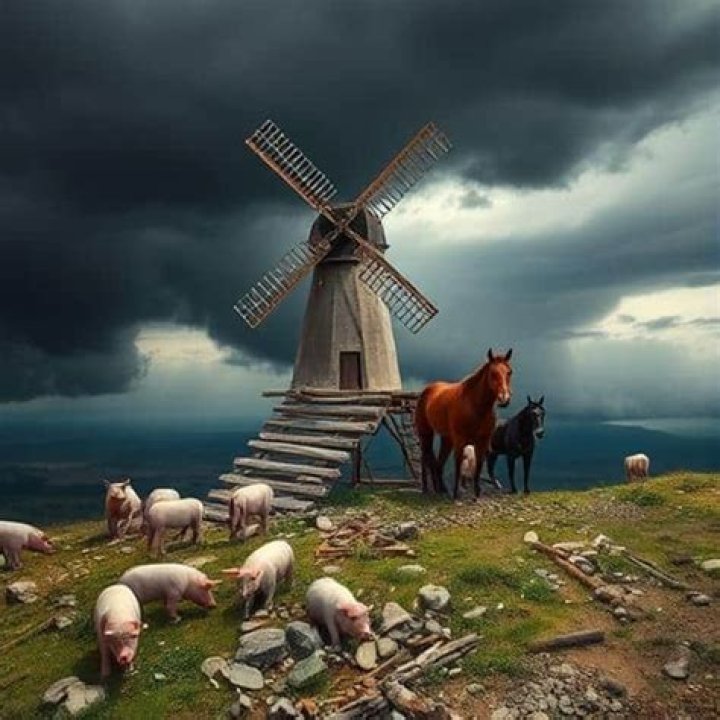 What was ironic about the animals working on the windmill on Sundays?