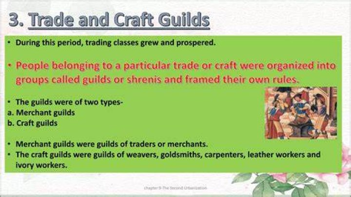 What was the difference between merchant guilds and craft guilds?