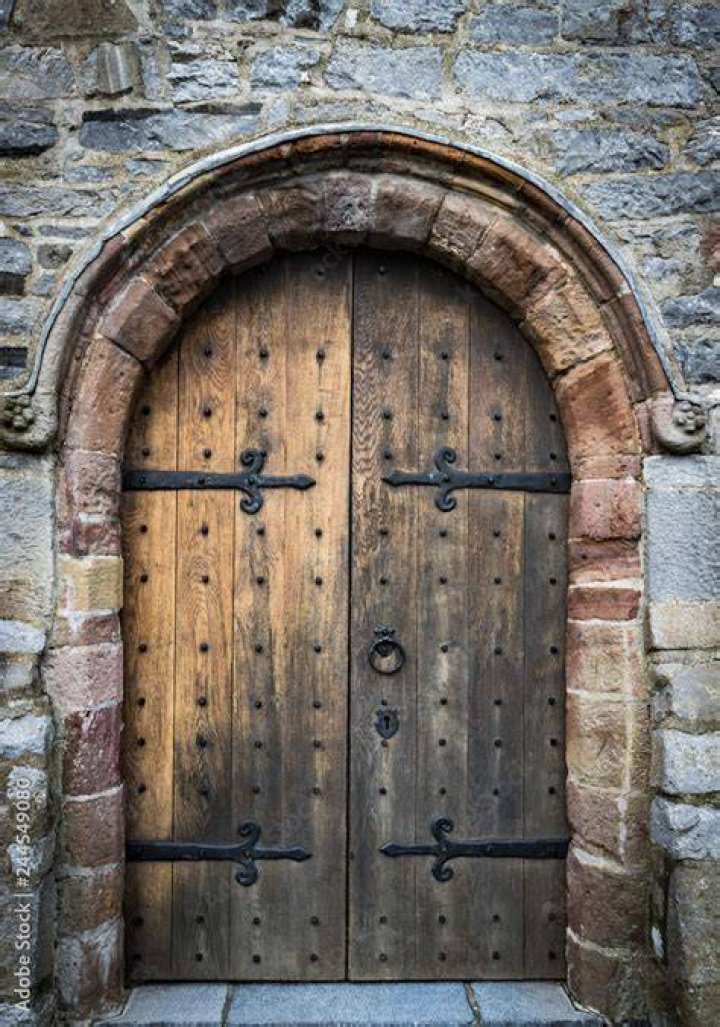 What were castle doors made of?