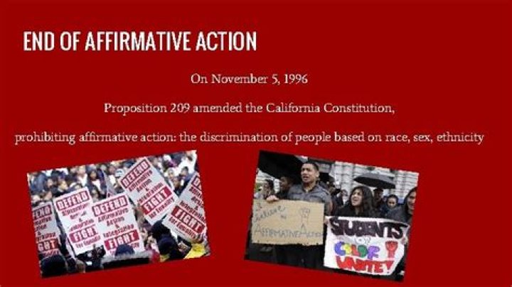When did affirmative action end in California?