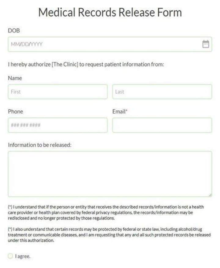 When releasing medical records the rule to remember is?