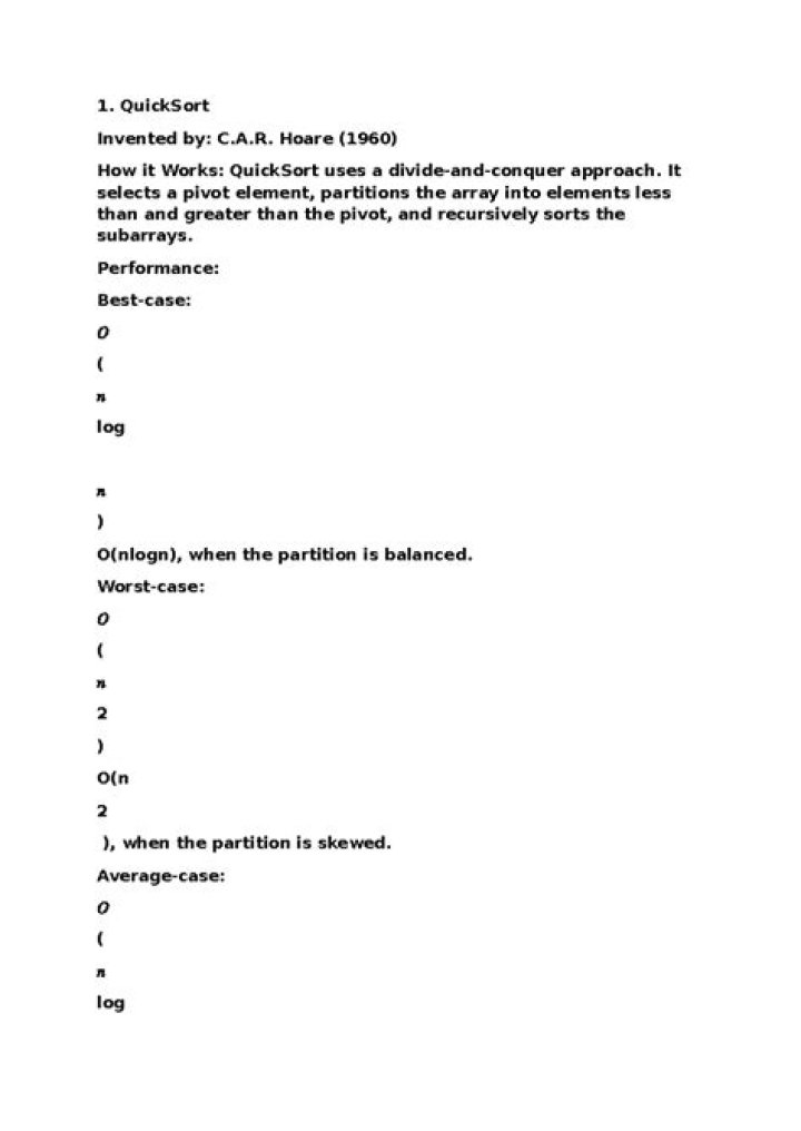 When was Quicksort invented? | ContextResponse.com