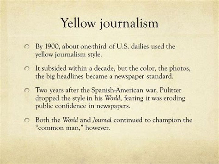 When was yellow journalism most popular?