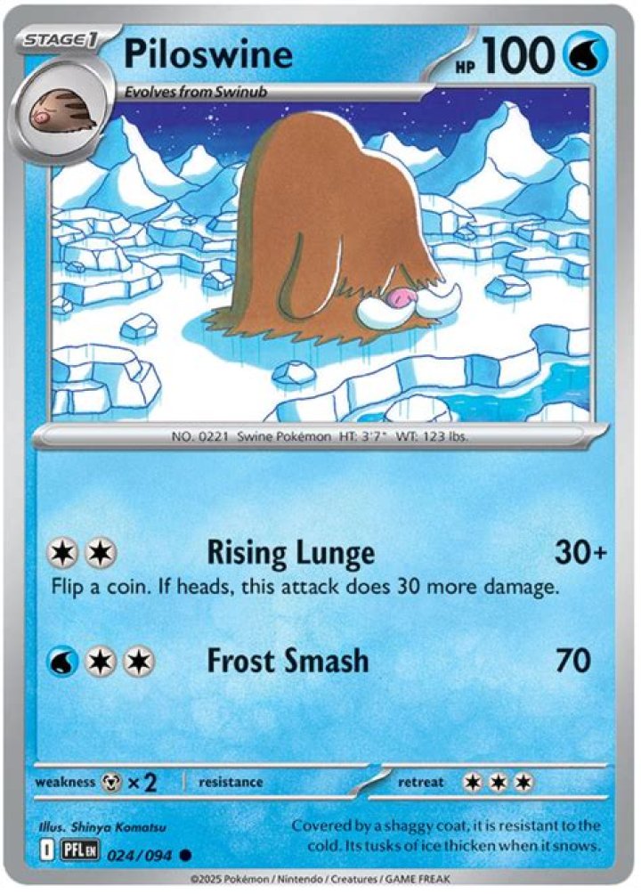 Where can I find Piloswine in Pokemon X?