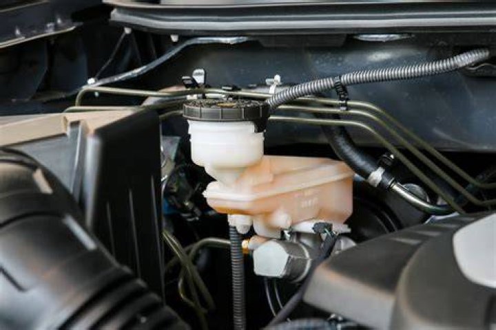 Where can I find the brake fluid reservoir?