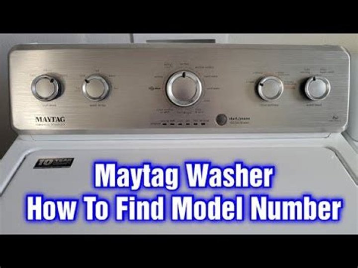 Where can I find the model number on my Maytag washer?
