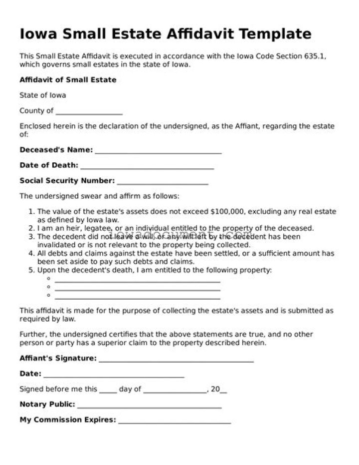 Where can I get a small estate affidavit?