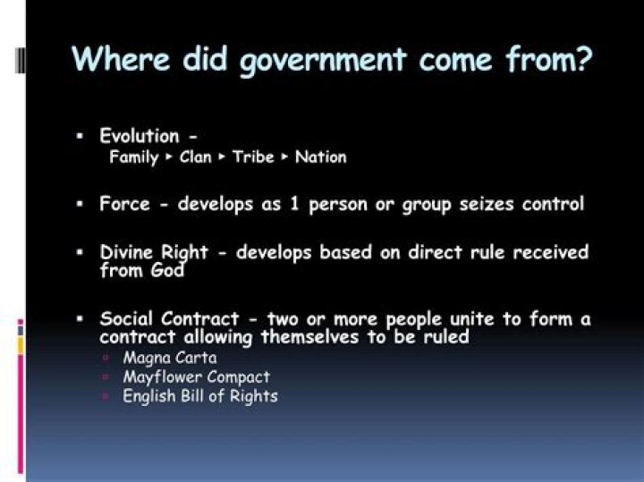 Where did government come from?