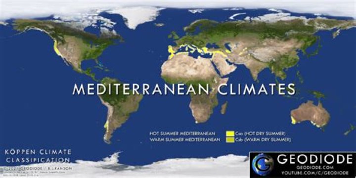 Where in the US has a Mediterranean climate?
