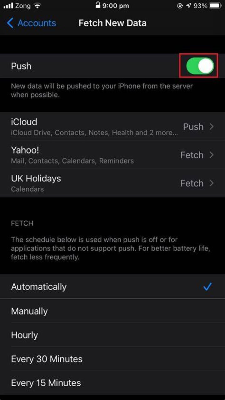 Where is fetch on iPhone?