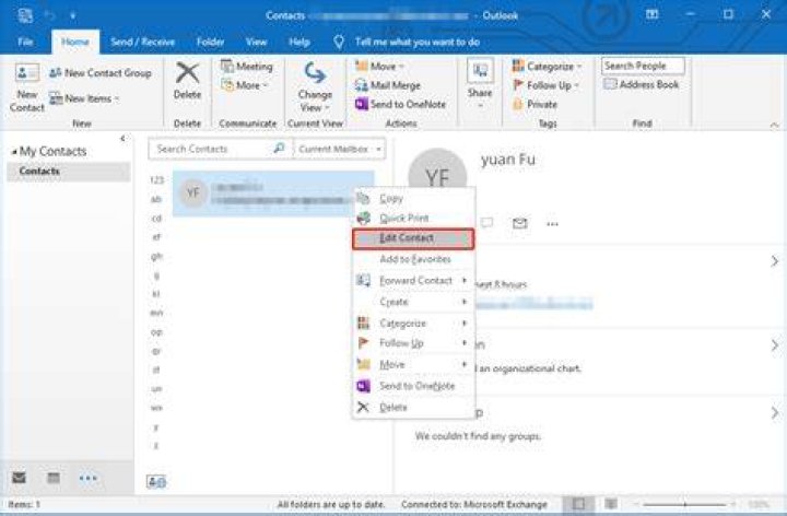 Where is my Outlook contacts folder?