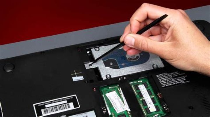 Where is the hard drive located on a Toshiba Satellite laptop?