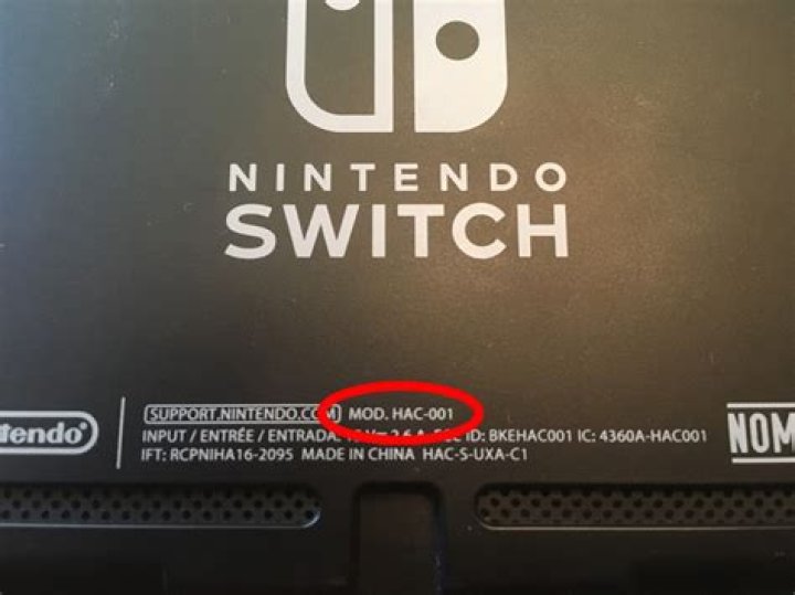 Where is the serial number on the Nintendo switch?