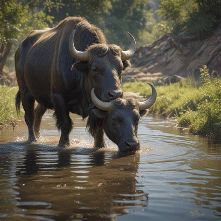 Which soldier blows away the water buffalo?