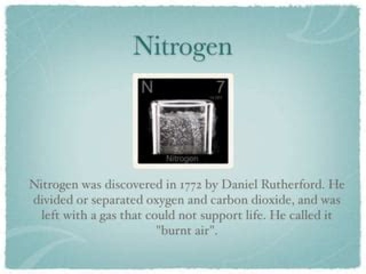 Who and how was nitrogen discovered?