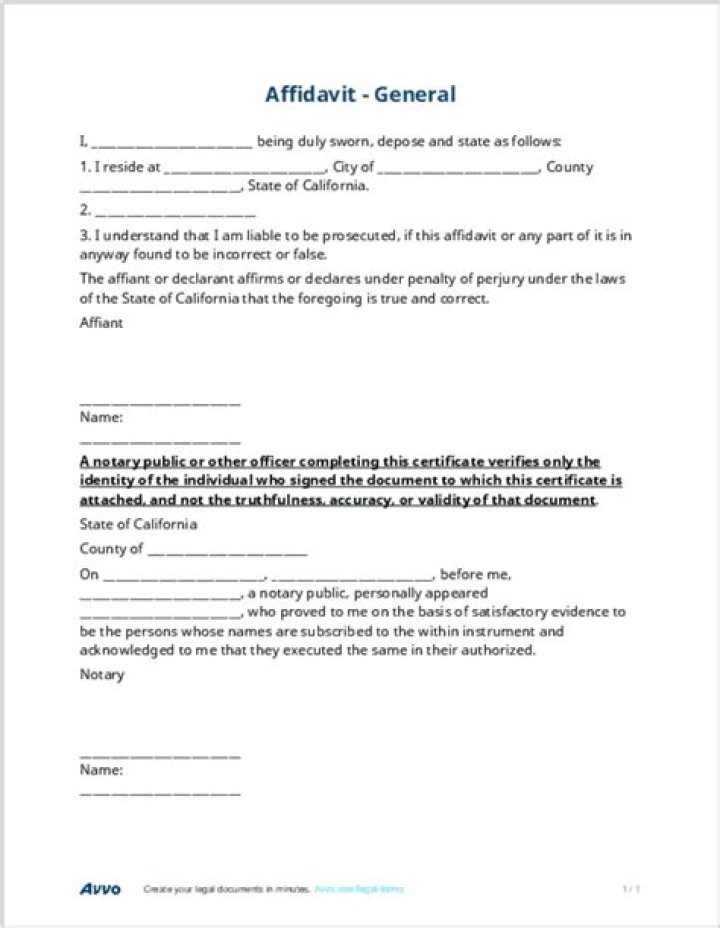 Who can sign an affidavit?