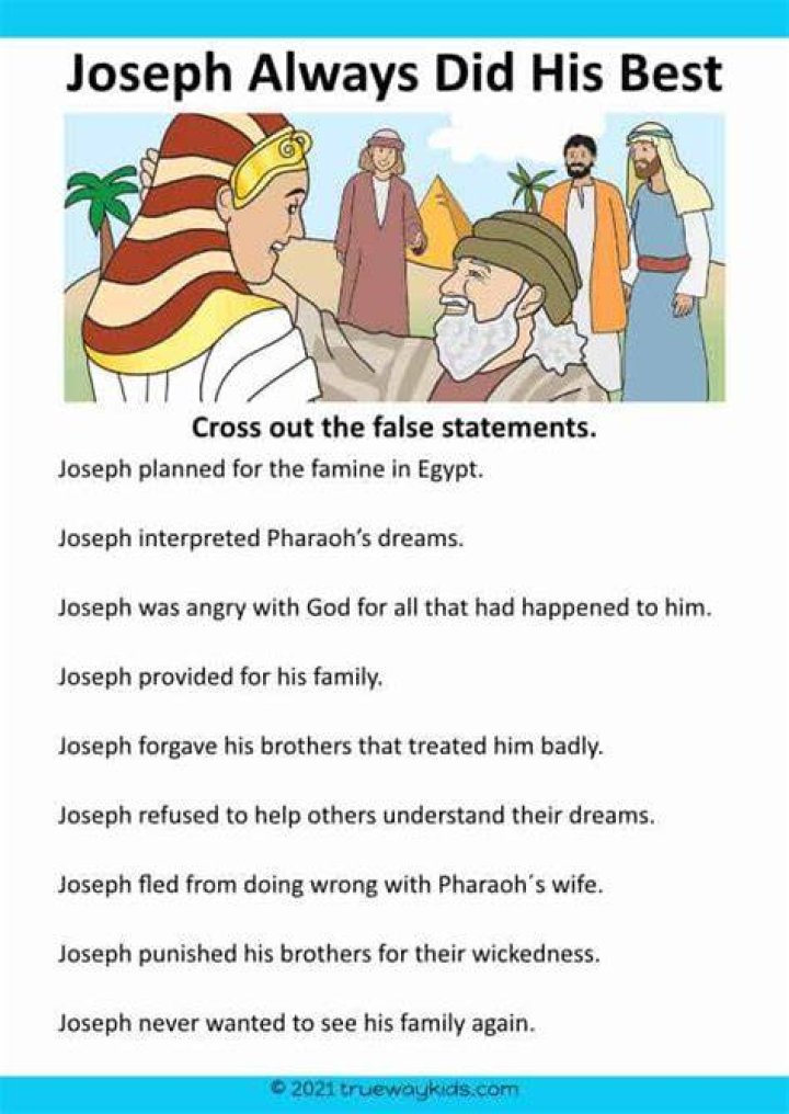 Who is Joseph in the Bible summary?