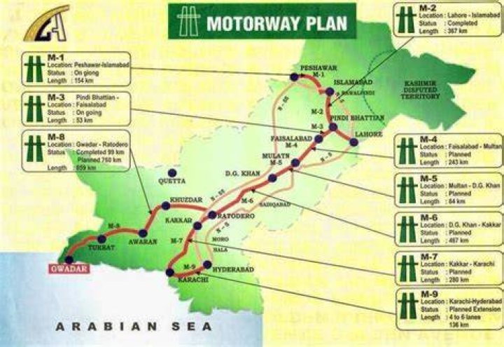 Who started motorway in Pakistan?
