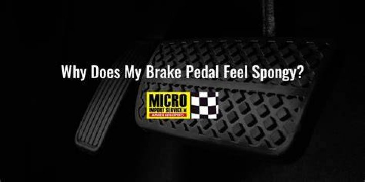Why does my brake pedal feel spongy?