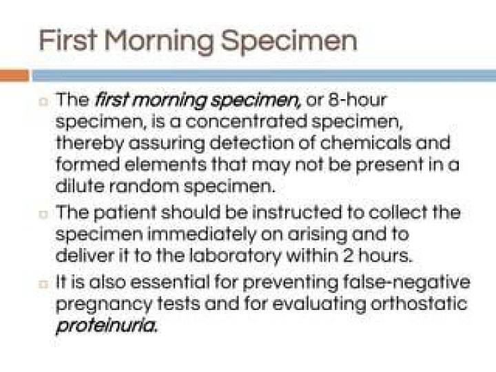 Why is first morning urine specimen preferable?