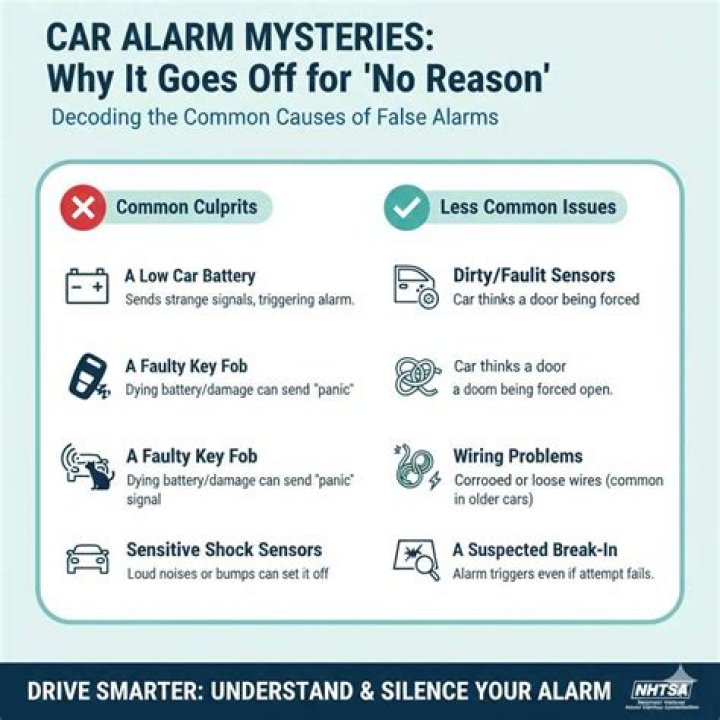 Why is my car alarm going off for no reason?