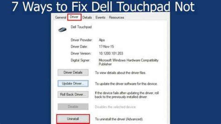 Why is my Dell touchpad not working properly?