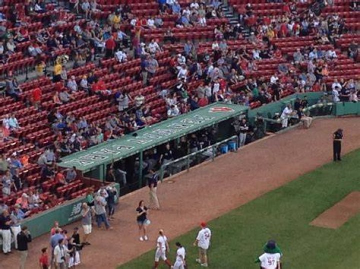 Why is Red Sox dugout on first base side?